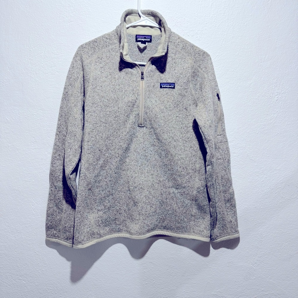 Patagonia fleece better sweater half zip white birch M - Picture 6 of 6